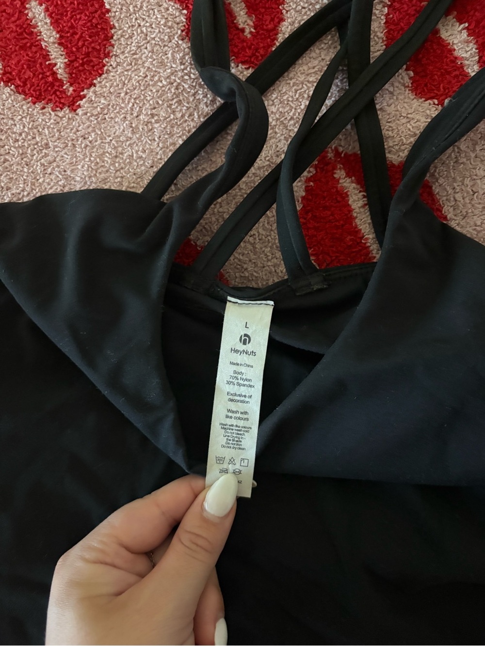 Target Black Crisscross Sports Bralette - Picture 3 of 4